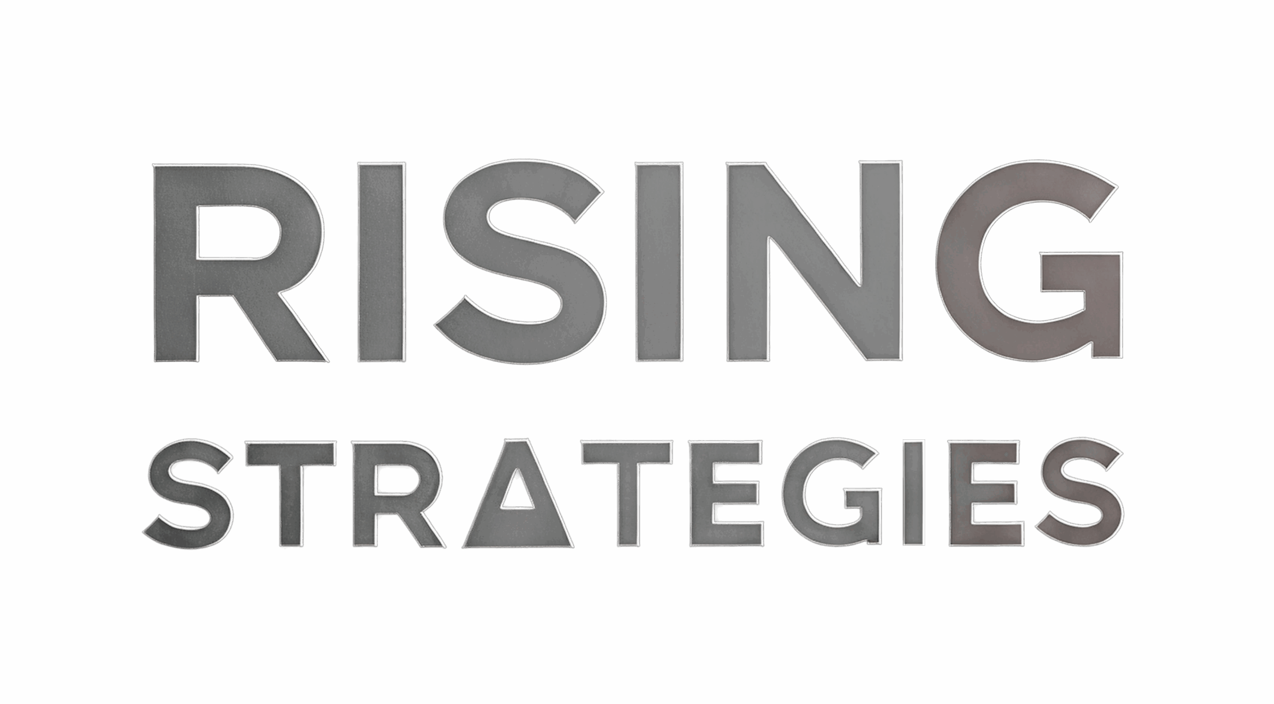 Rising strategies brand logo inspiring sophistication and modernity